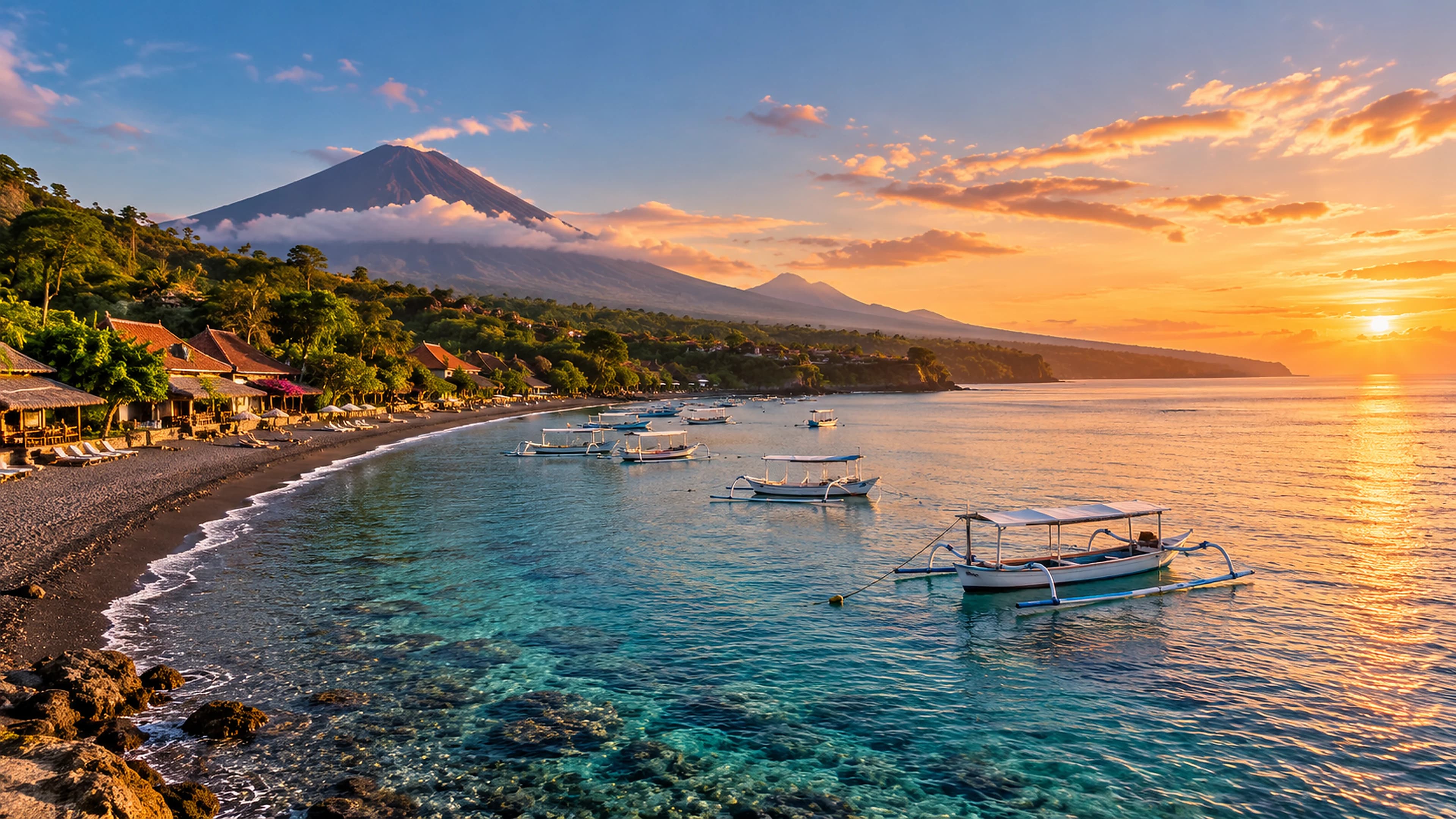 Pura Ulun Danu Beratan di tepi danau Bali